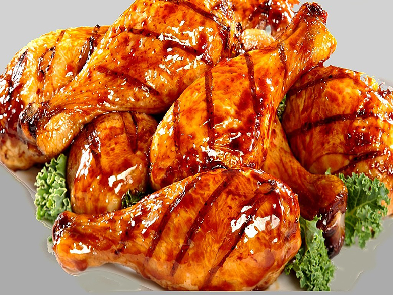 Grilled chicken with honey