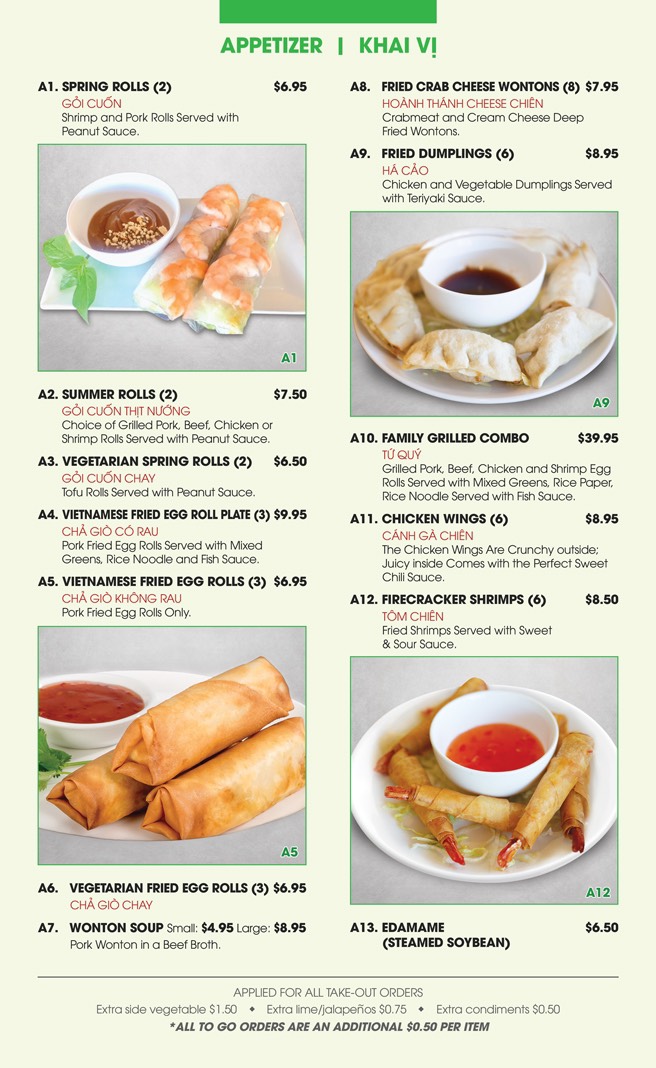Our Menu Pho 9 Restaurant